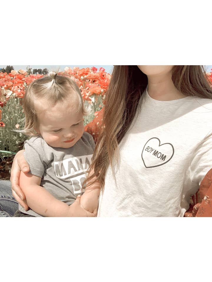 NICKY + STELLA – wholesale Screen-printed t-shirt – Kids – Mamas Boy Tee (infant/toddler)
