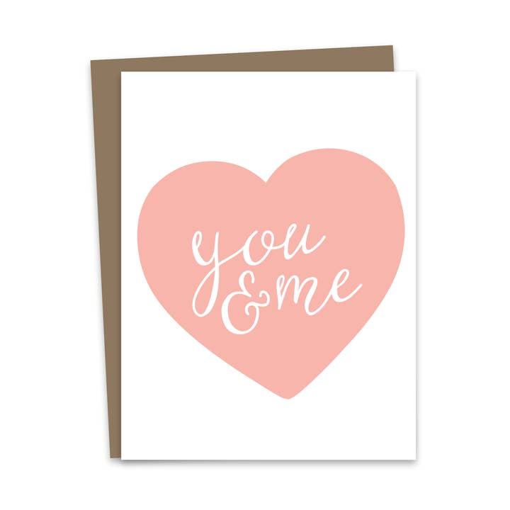 You & Me Heart Card for wholesale by One Oliver