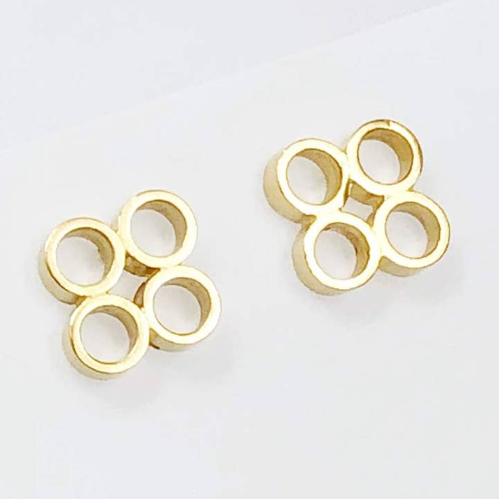 Medium 18K Vermeil Quad Stud for wholesale by Ginger Meek Allen