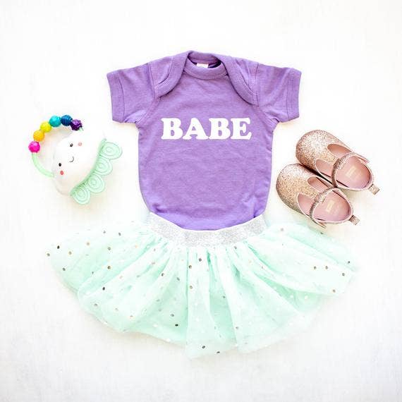 Babe Lavender Baby Bodysuit for wholesale by Overtype