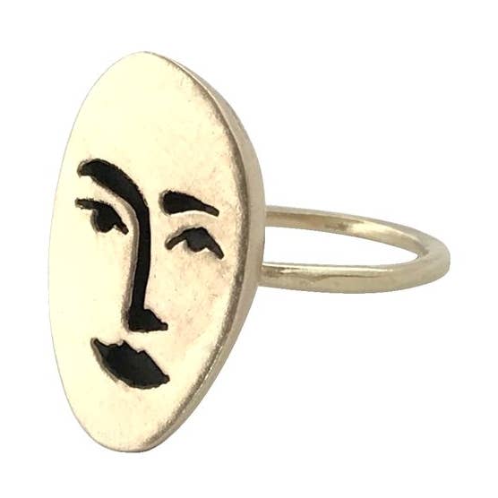 Face Ring for wholesale by Therese Kuempel Jewelry
