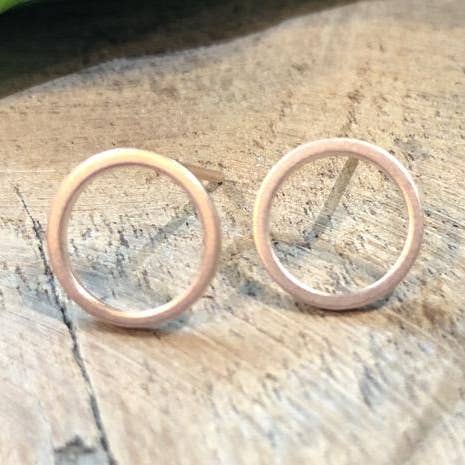 Rose Gold Circle Earrings for wholesale by Harlow Jewelry