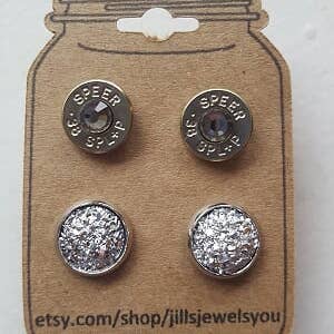 Silver 38 Special Bullet Earring Set for wholesale by Jill's Jewels