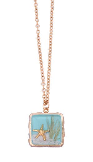 Shari Dixon - Wholesale Pendant/Charm Necklace - Sand Dune Gold Sm Sq Necklace0
