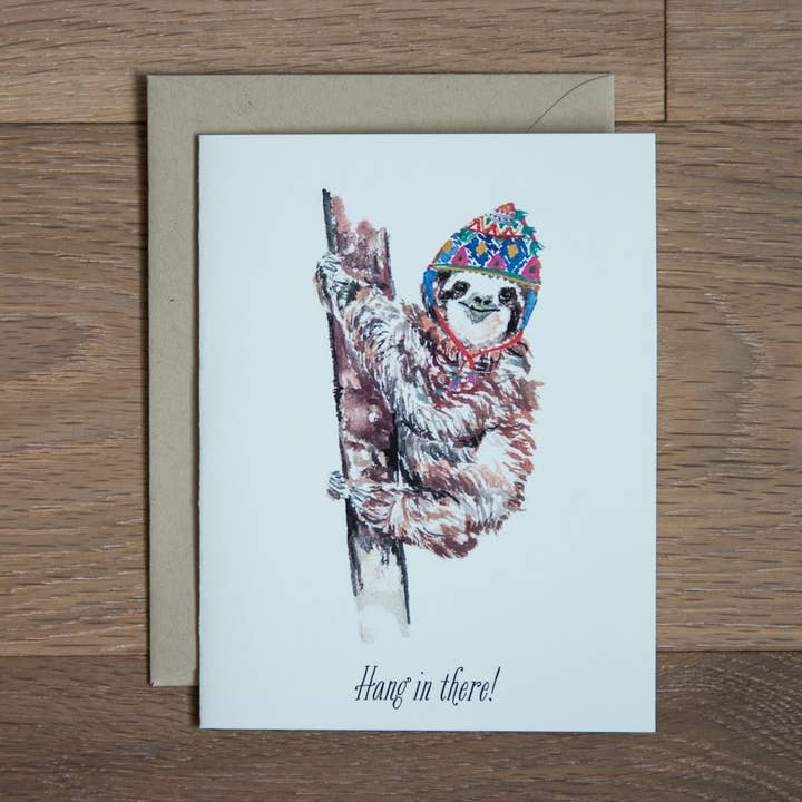 Set of 6 Sloth Congrats for wholesale by The Stationery Bakery