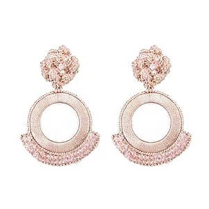 Pink Flora Earrings for wholesale by NARA HANDMADE JEWELRY