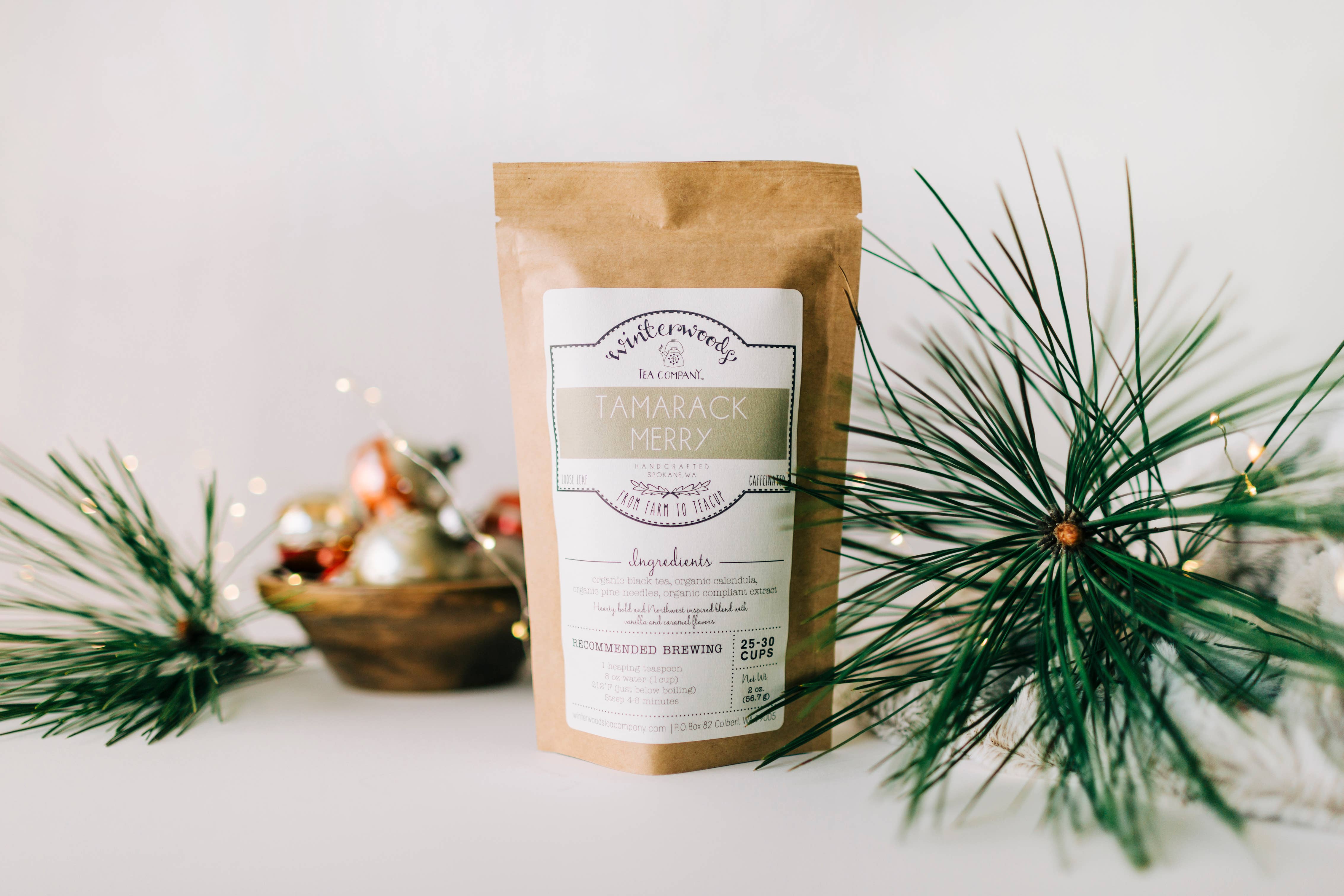 Winterwoods Tea Company - Wholesale Losse thee - Tamarack Merry Cafeïnehoudende theemengsels