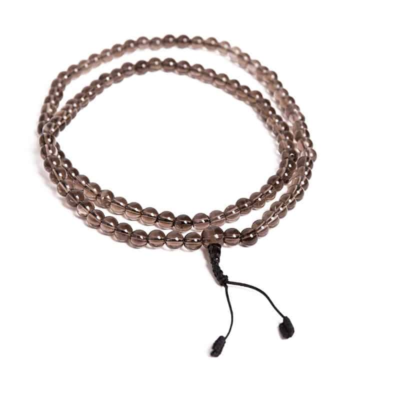 Kathmandu yogi - Wholesale Prayer Beads Necklace - Smokey Quartz Mala Necklace1