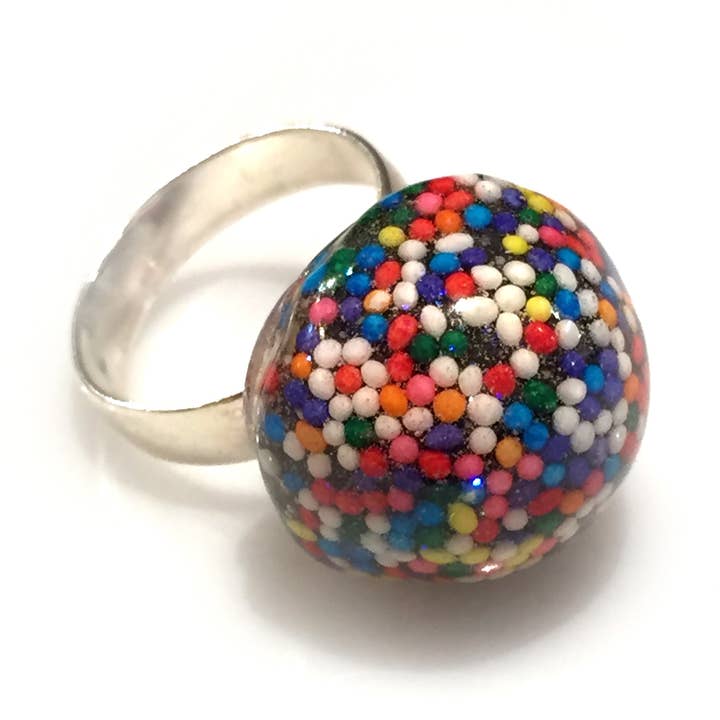 Anello di caramelle liquirizia arcobaleno - Gioielli Candy per la vendita all'ingrosso da parte di Glitterlimes