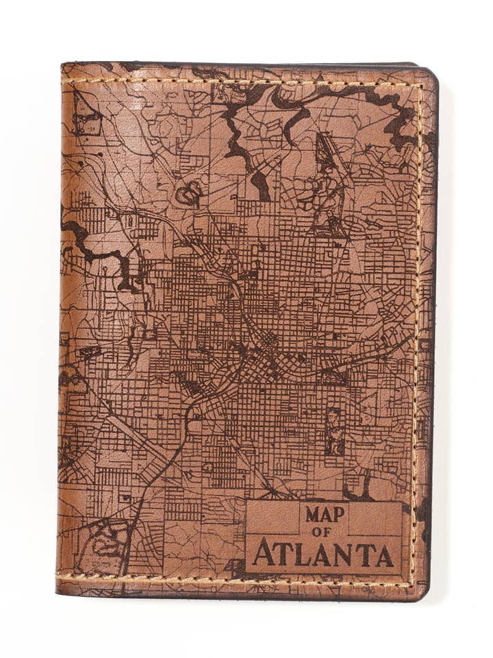 Carteira de passaporte Atlanta Map por atacado de Tactile Craftworks