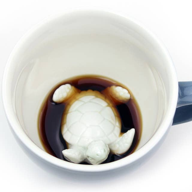 Creature Cups - Wholesale Coffee Mug - Turtle 11 oz. (Wedgwood Blue) Ceramic Mug Ocean Gift