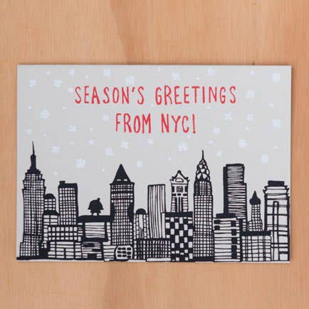 NYC HOLIDAY SKYLINE GRUSSKARTE für den Großhandel von Alphabet Studios