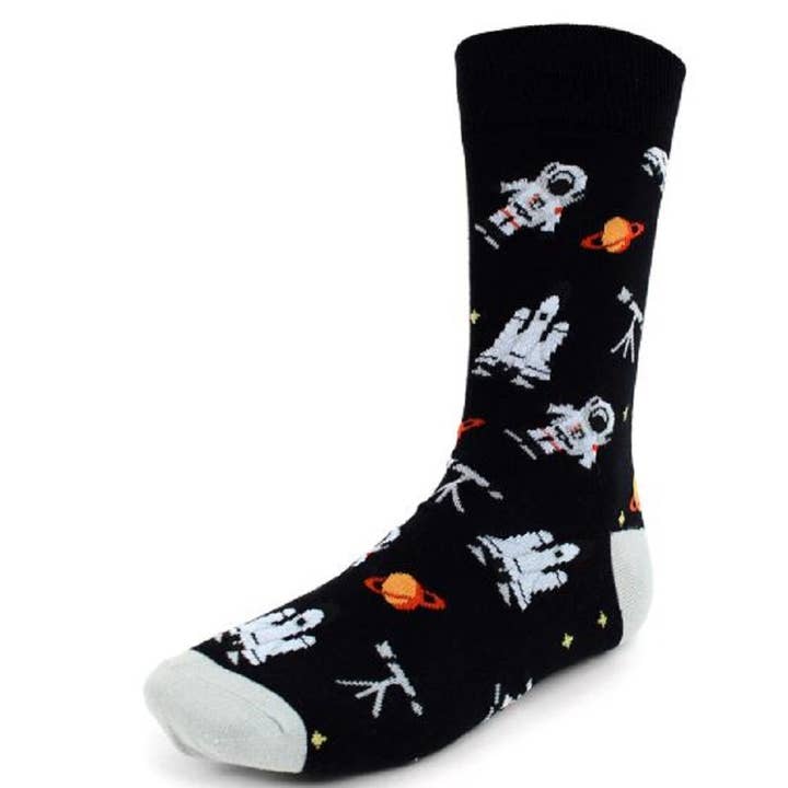 Mænds Astronaut sokker -Sort for engroshandel hos Sok-it by H2 LLC