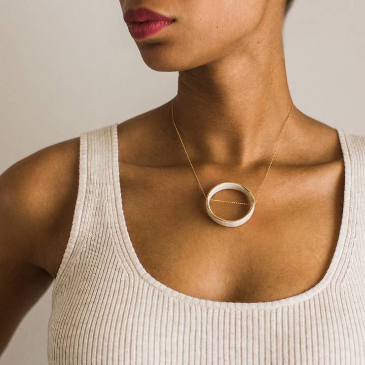 Jenna Vanden Brink Ceramics - Wholesale Pendant/Charm Necklace - Circle Necklace