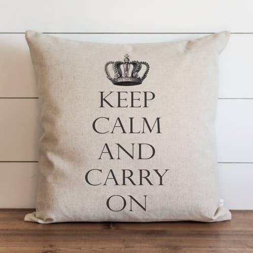 Capa de almofada Keep Calm And Carry On por atacado de Porter Lane Home