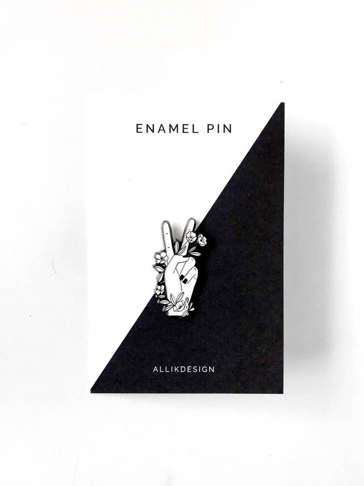 Peace Sign Enamel Pin for wholesale by Alli K Design