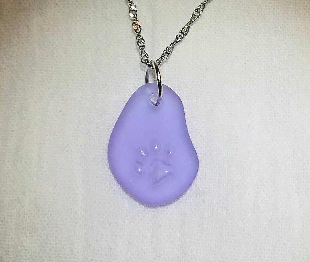 Wave of Life - Wholesale Pendant/Charm Necklace - Paw Print Necklace (16 Inch Chain)3
