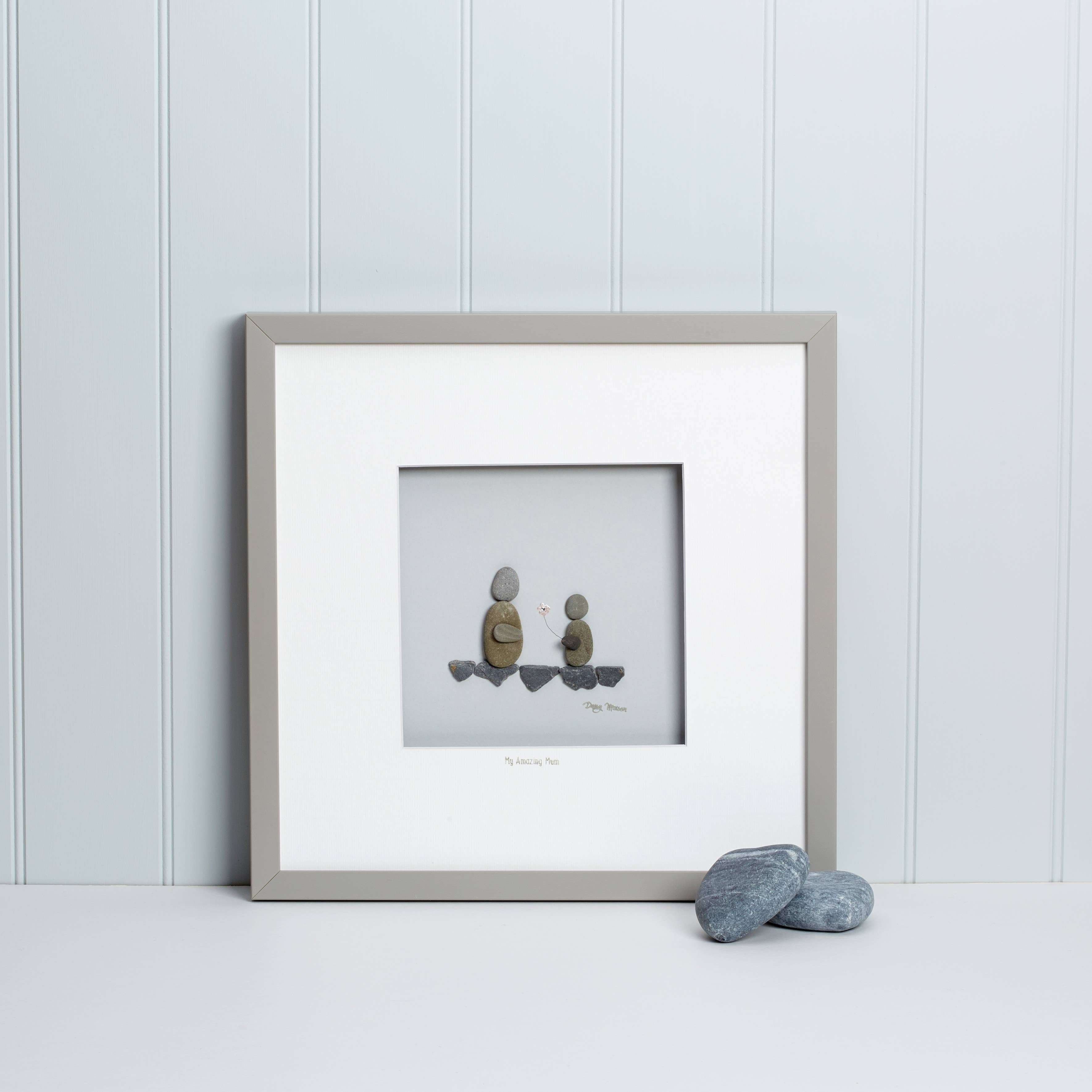 Daisy Maison - Wholesale Art Print - 40cm x 40cm My Amazing Mum Pebble Art0