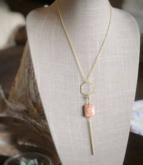 Fearless Memories Jewelry - Wholesale Pendant/Charm Necklace - Season of Change Necklace - Blush Jasper0
