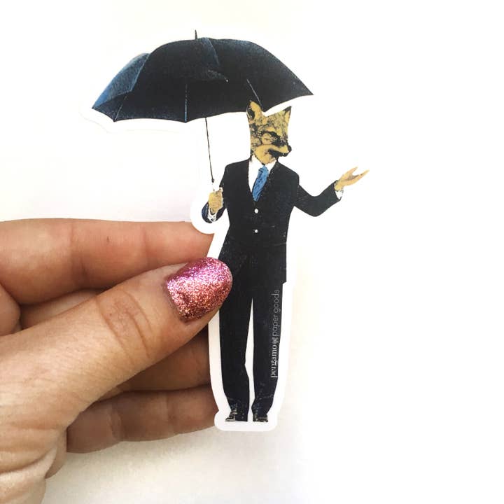 Pergamo Paper Goods - Wholesale Sticker - Dapper Fox Vinyl Sticker