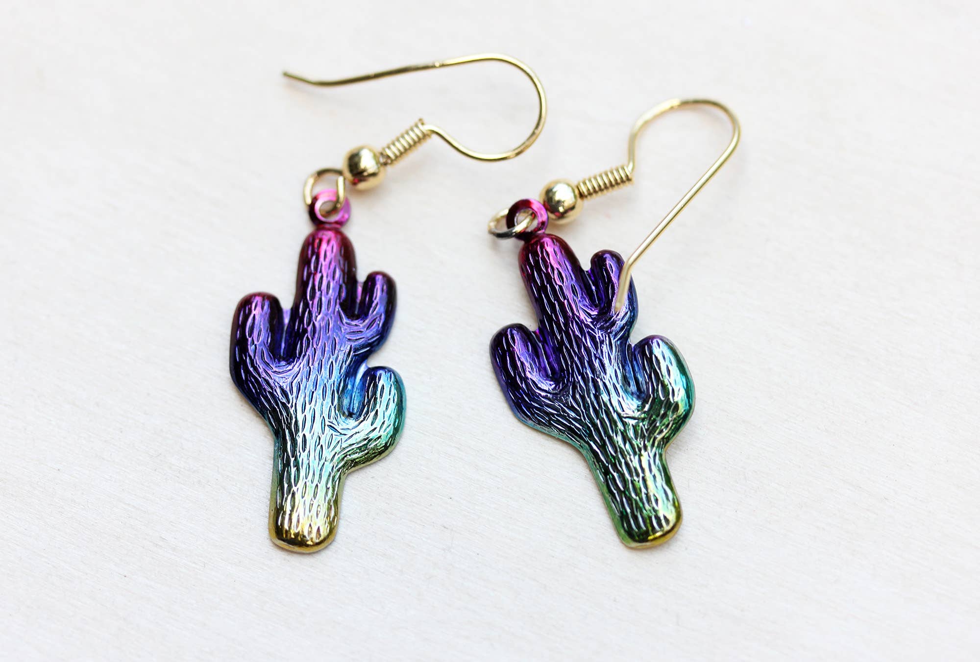 Diament Jewelry - Vente Boucles d'oreilles pendantes - Boucles d'oreilles Cactus Métallique0