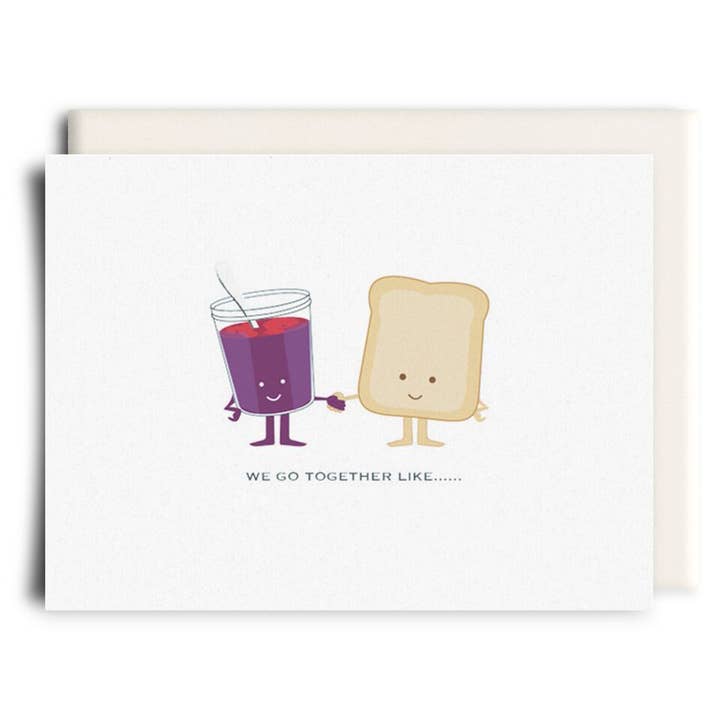 Peanut Butter & Jelly | Love Greeting Card for wholesale by Inkwell Cards
