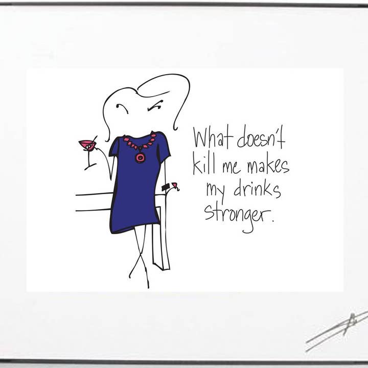 GERAHMTES KUNSTWERK - What Doesn't Kill Me für den Großhandel von Mary Phillips Designs