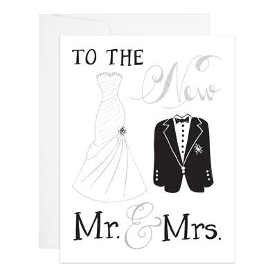 Mr. and Mrs. - Wedding Card for wholesale by 9th Letter Press