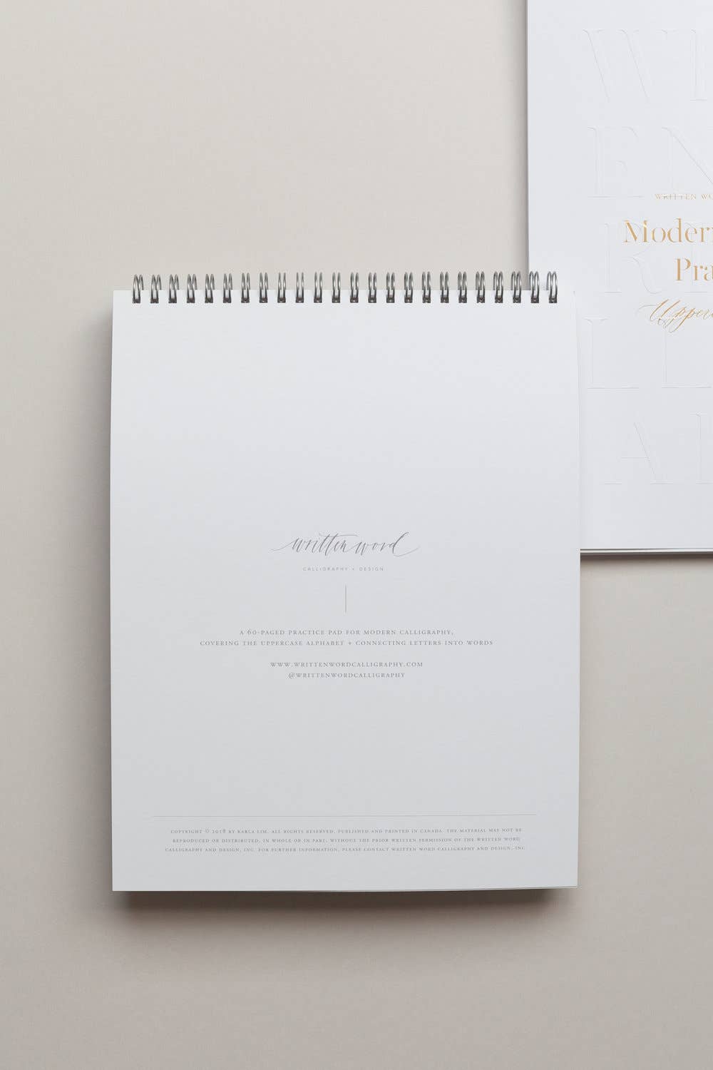 Written Word Calligraphy - Vente Blocs-notes - Bloc d’exercices pour alphabet majuscule4