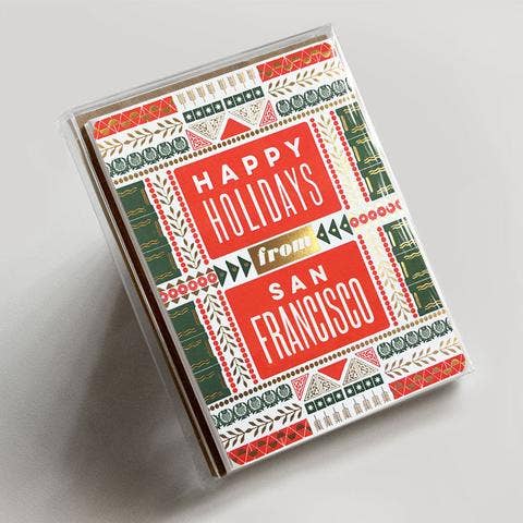 Happy Holidays From San Francisco *FOIL* Boxed Set for wholesale by Hammerpress