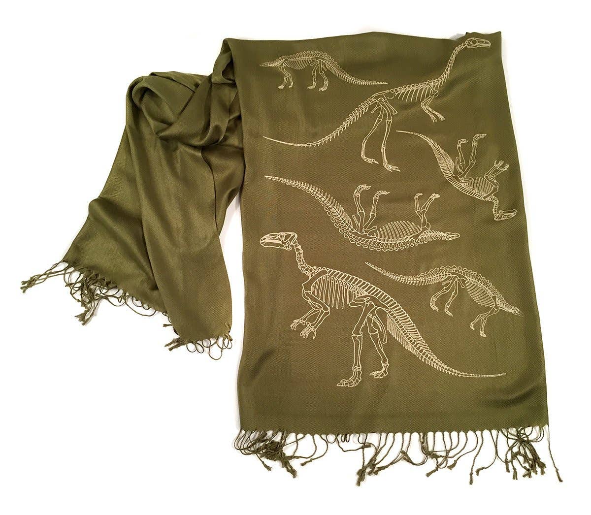 Cyberoptix Tie Lab - Vente Écharpe – femme - Écharpe Dinosaure Bones Pashmina1