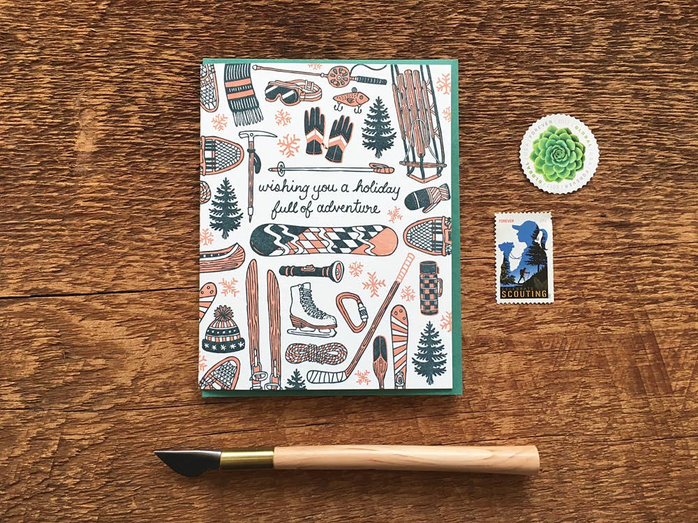 Noteworthy Paper & Press - Wholesale Season's Greetings Card - Holiday Sports Card2