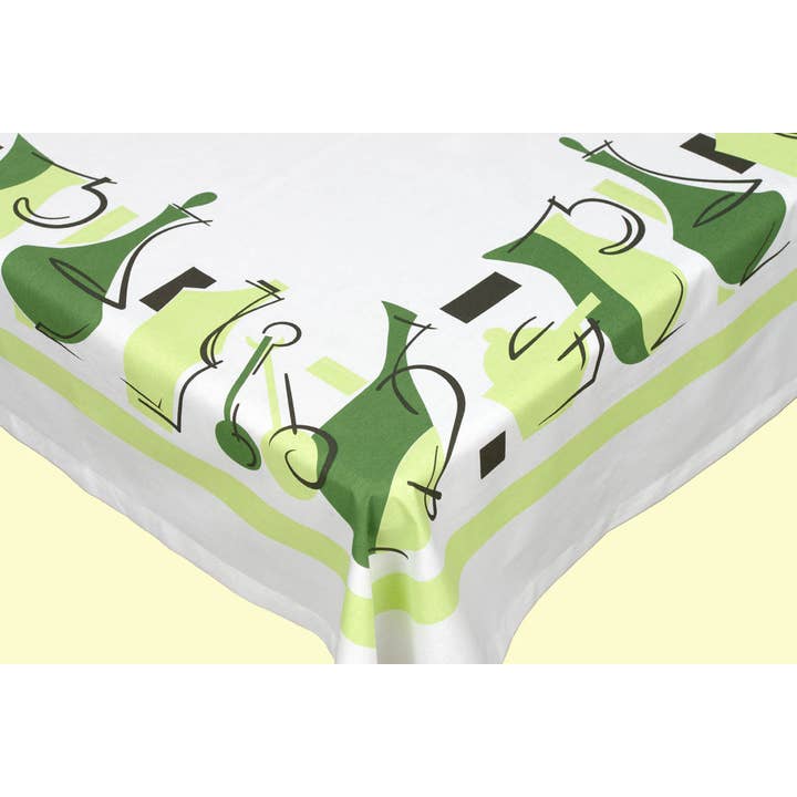 Red and White Kitchen Company - Vente Nappes - Nappe en coton de style moderne mi-siècle