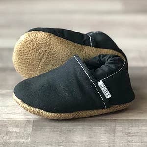 Black Moccasins for wholesale by Trendy Baby Mocc Shop