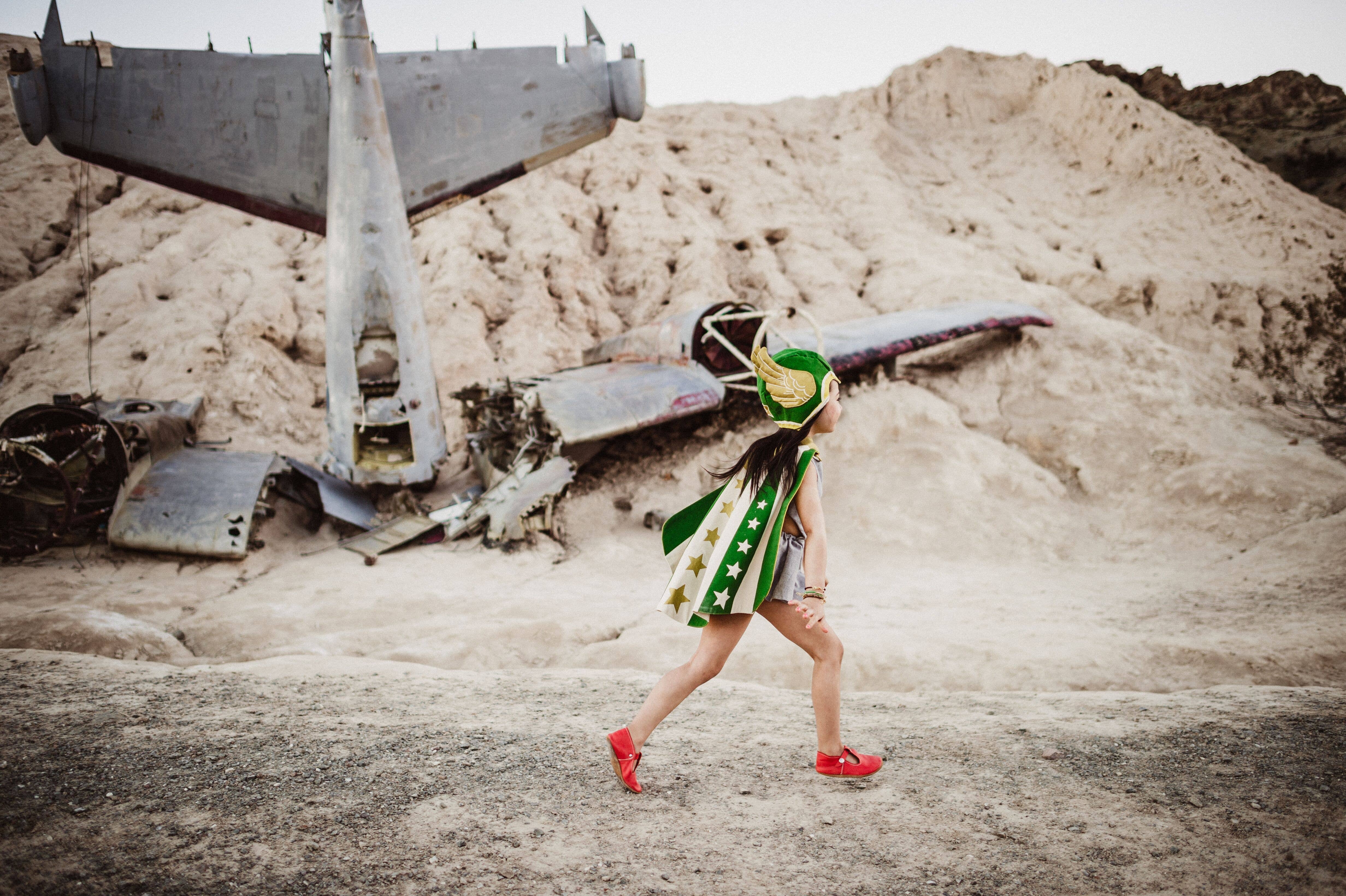 Lovelane Designs - Wholesale Cape - Kids - Green Cape and Hat Hero Set4