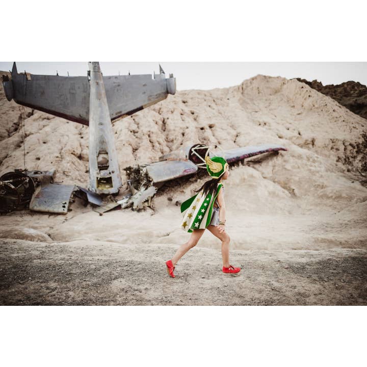 Lovelane Designs - Wholesale Cape - Kids - Green Cape and Hat Hero Set4