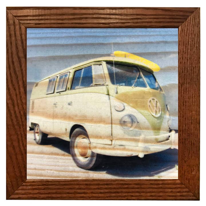 5x5 Cali Bus 2 Wood Print for wholesale by Lancaster Wood Prints