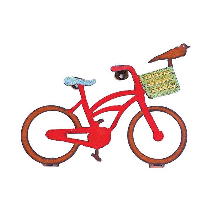 Bike Wall sign rustic metal sign recycle metal wall art for wholesale by Whimsies