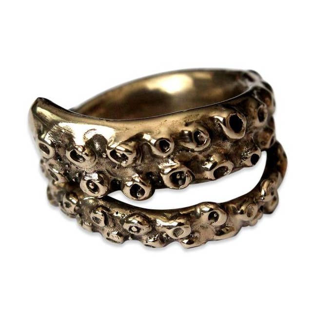 Octopus Tentacle Ring - Brons voor wholesale door Moon Raven Designs