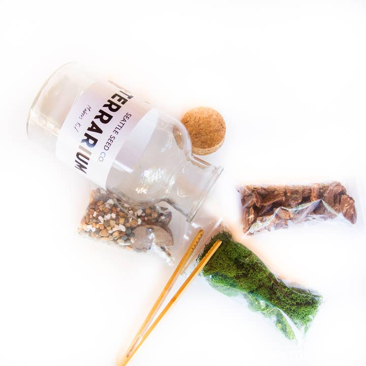 Seattle Seed Co. - Wholesale DIY Craft Kit - DIY Large Jar Terrarium with Soil and Moss Garden Crafts Kit2