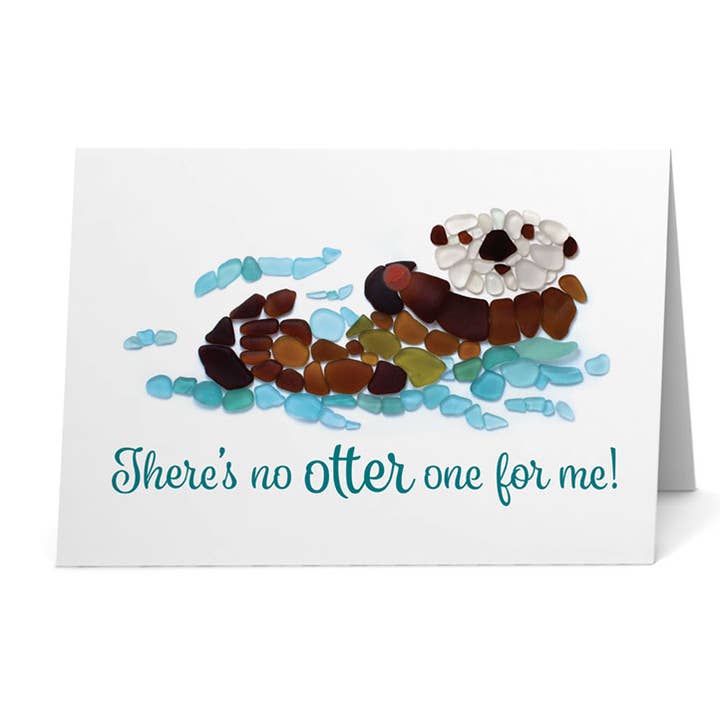 Seeglas-Seeotter Theres No Otter One For Me Karte für den Großhandel von Beachcombing / Etched by the Sea