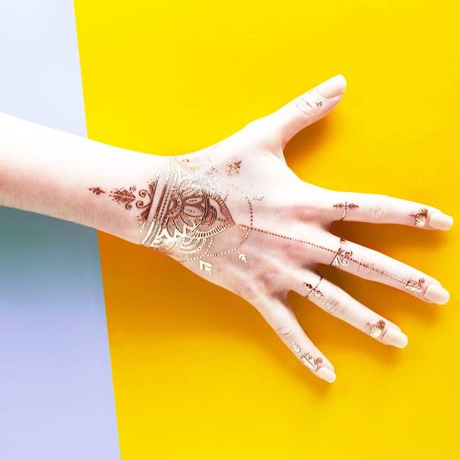 PAPERSELF - Wholesale Temporary Tattoo - Henna Gold Temporary Tattoos Stickers4