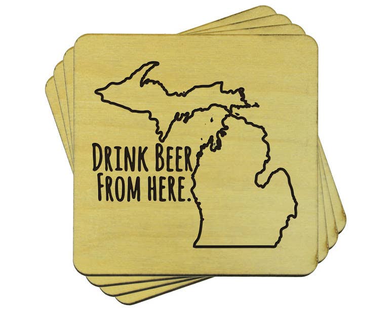 Torched Products - Wholesale Coasters - Drink Beer From Here Coasters | Set of 4 Beer Coasters26