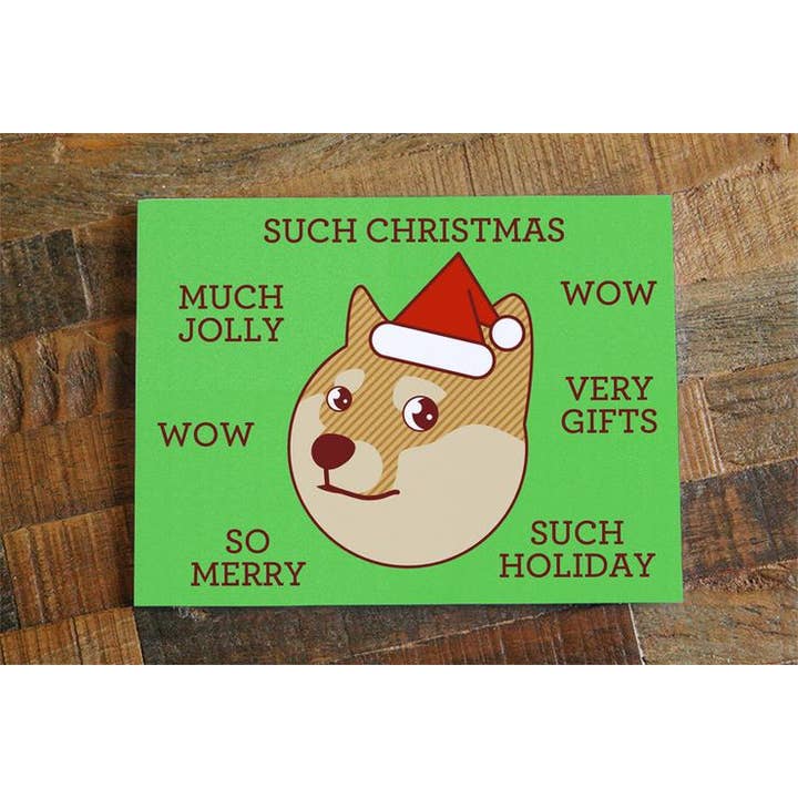 Tiny Bee Cards – wholesale Christmas card – Such Christmas Doge Shiba Inu Card