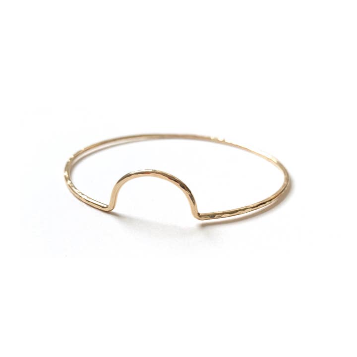 Hammered Arc Bangle for wholesale by Goldeluxe Jewelry
