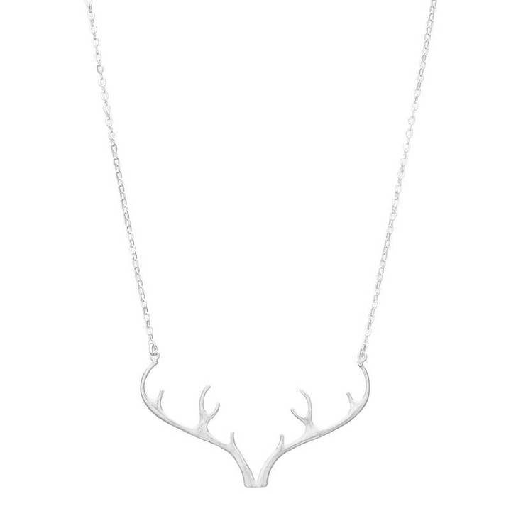 Zilveren plaat - Antler ketting voor wholesale door Padgett Hoke