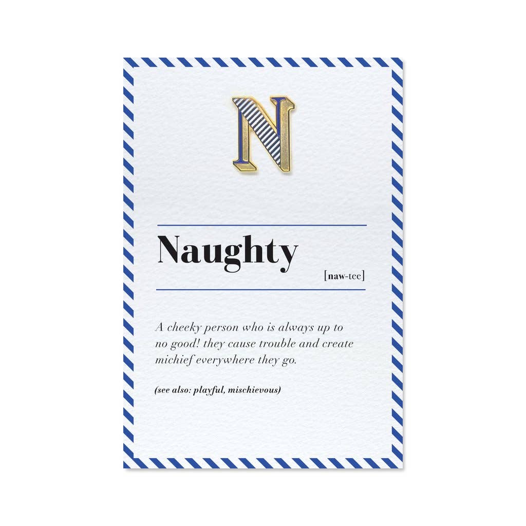 PAPERSELF - Wholesale Badge Accessory - Women's - Pin Badge Card N -Naughty1