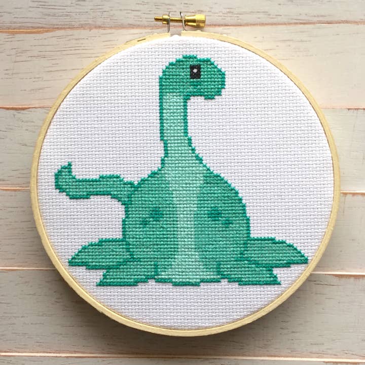 Lochness Monster Counted Cross Stitch DIY KIT for wholesale by Spot Colors