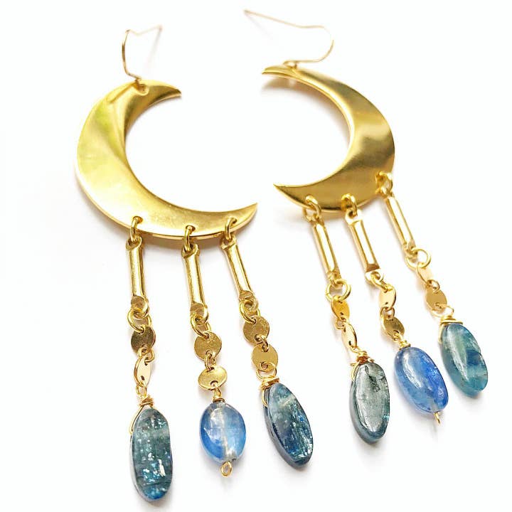 Etymology Jewelry - Vendita all'ingrosso Orecchini pendenti - Orecchini a forma di luna, gioielli celesti, stile boho