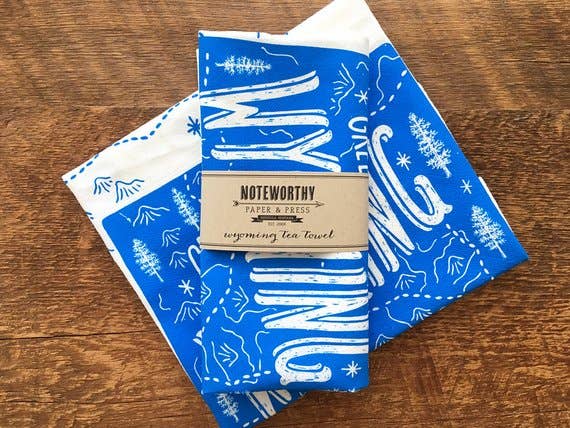 Noteworthy Paper & Press - Wholesale Tea Towel - Wyoming Tea Towel1